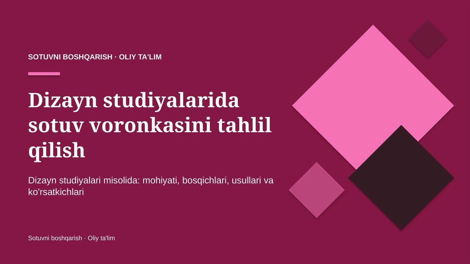 Dizayn studiyalarida sotuv voronkasini tahlil qilish 1