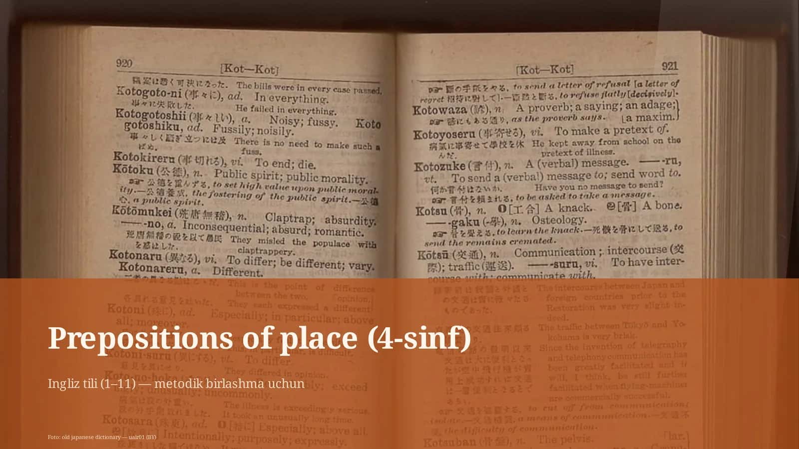 Prepositions of place (4-sinf) 1