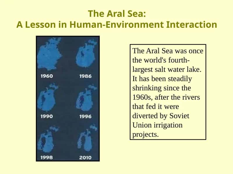 The Aral Sea: A Lesson in Human-Environment Interaction 1
