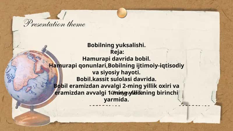 Bobilning yuksalishi 1