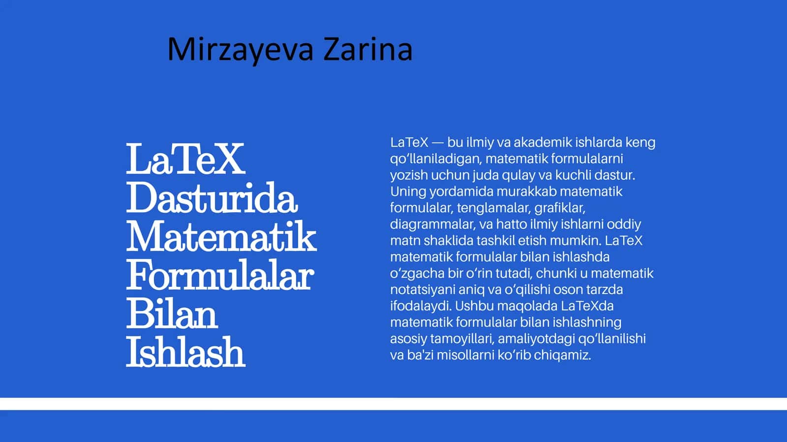 LaTeX 1
