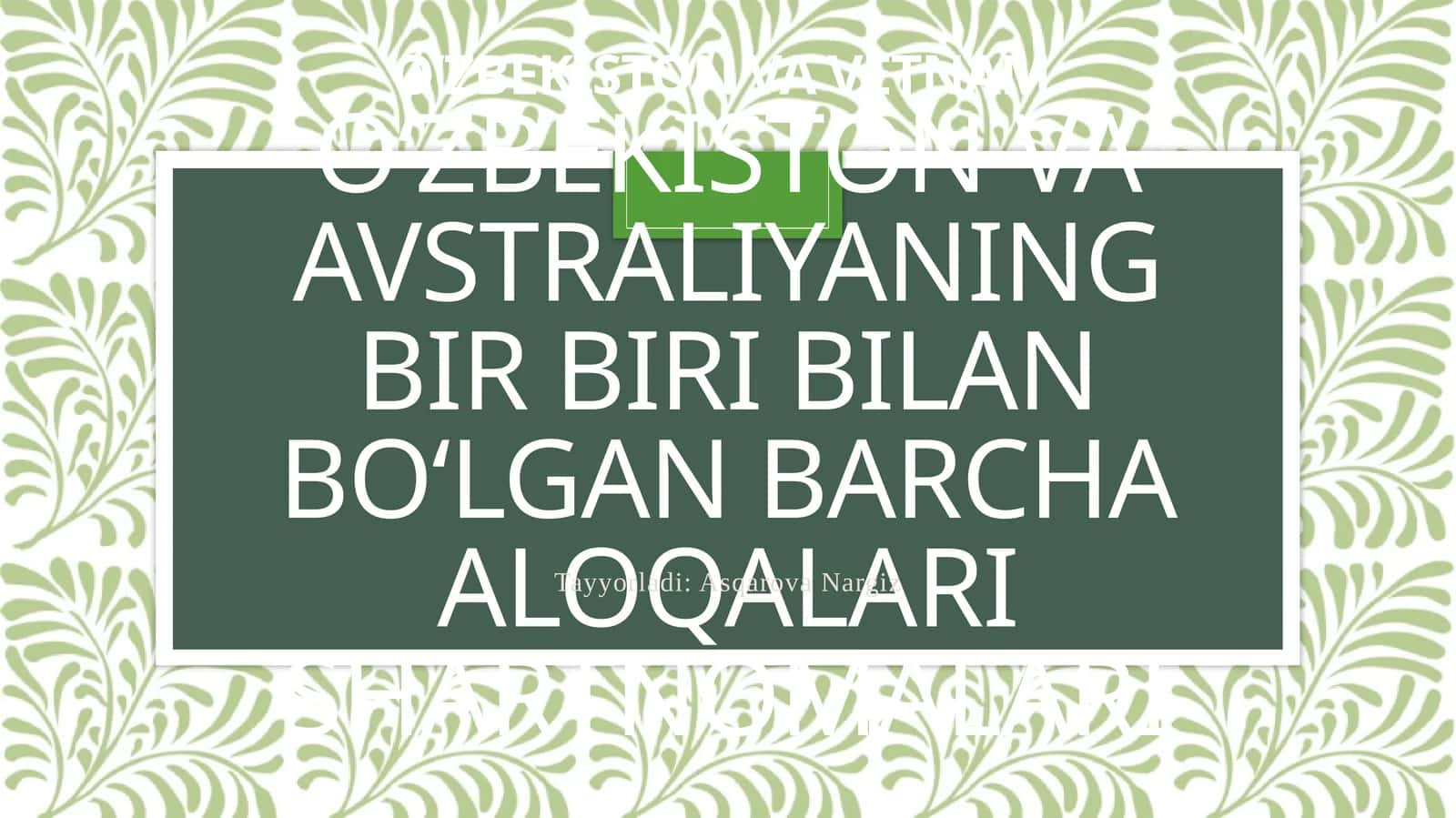 Oʻzbekiston va Vetnam 1
