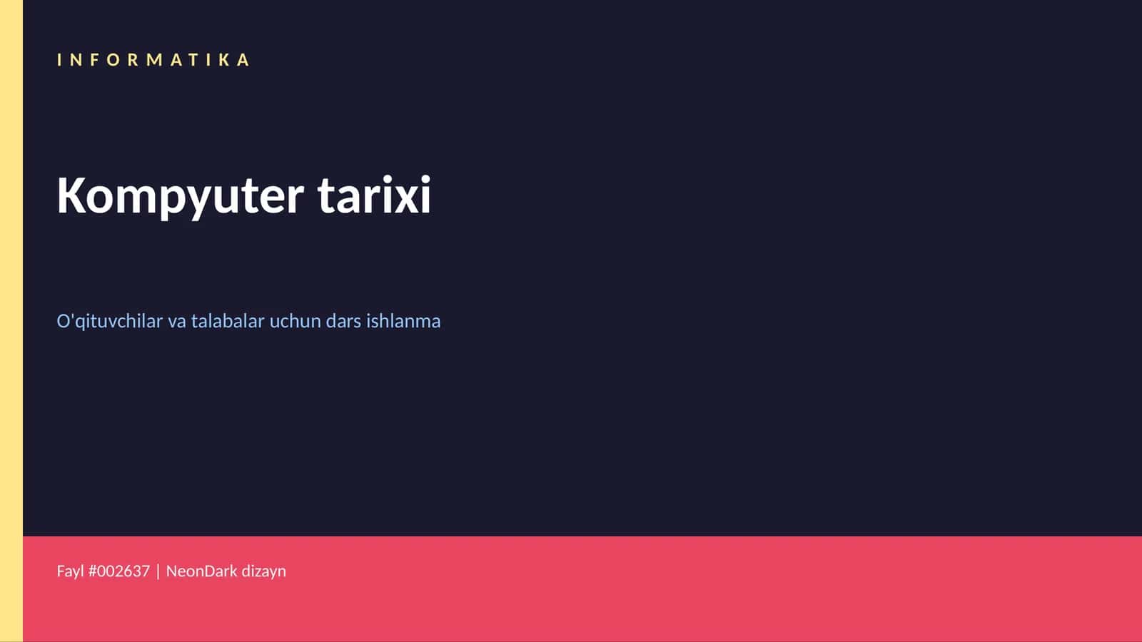 Kompyuter tarixi dars ishlanmasi 1