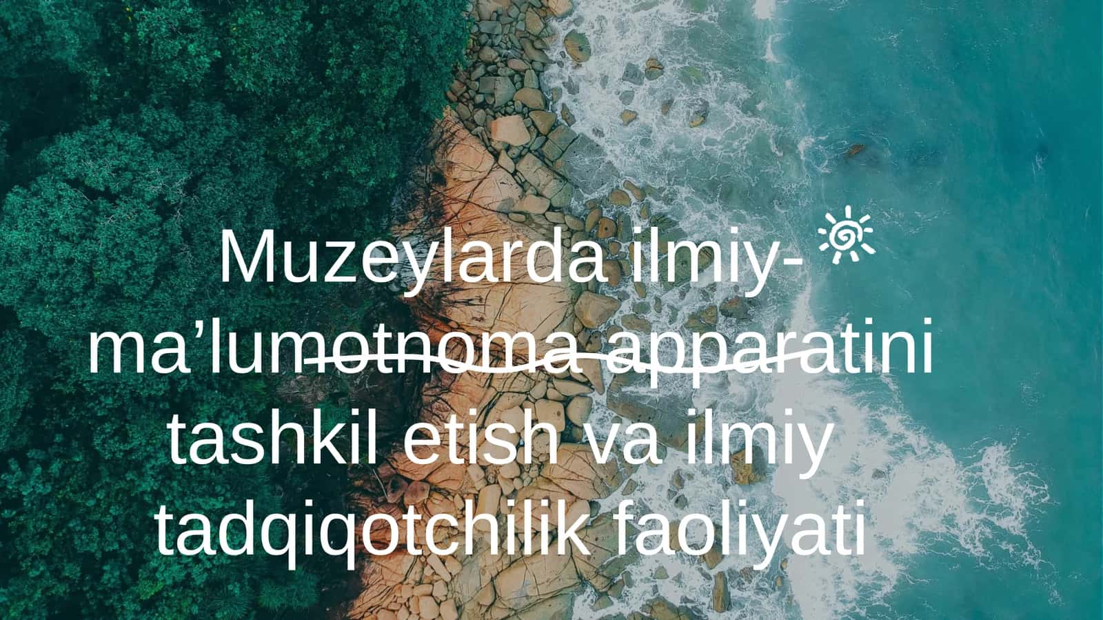 Muzeylarda ilmiy-ma’lumotnoma apparatini tashkil etish va ilmiy  tadqiqotchilik faoliyati 1
