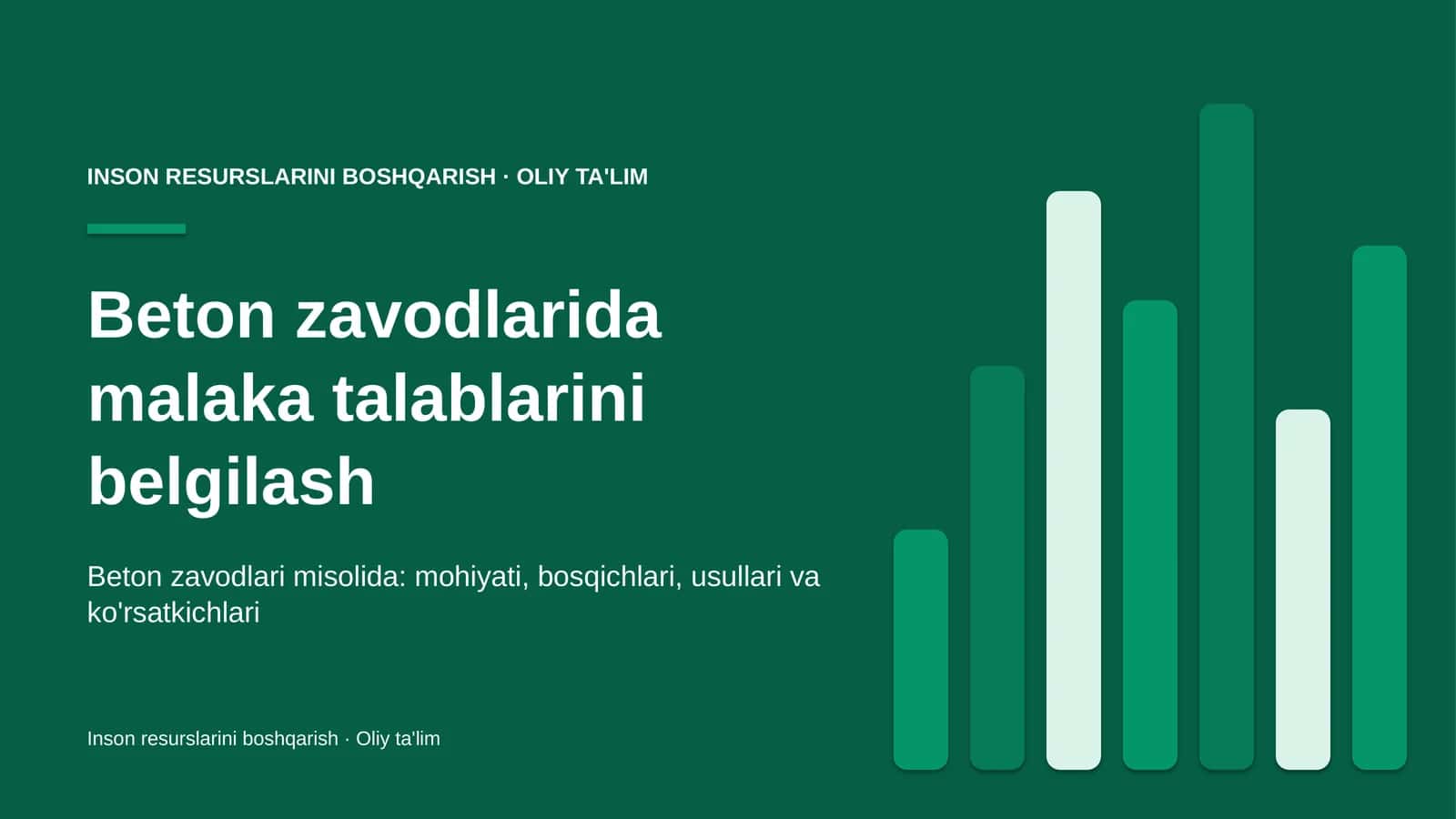 Beton zavodlarida malaka talablarini belgilash 1
