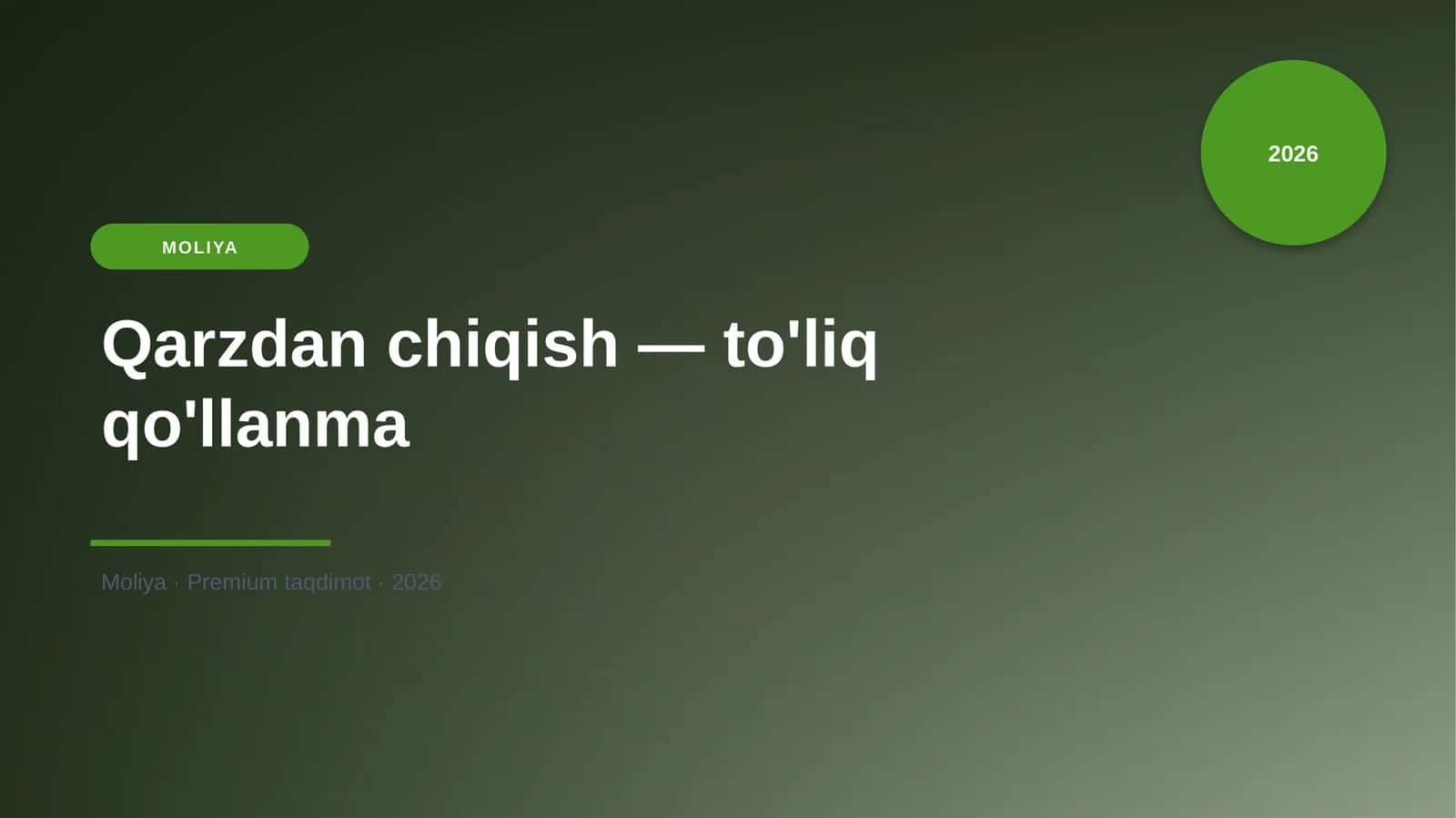 Qarzdan chiqish — to'liq qo'llanma 1