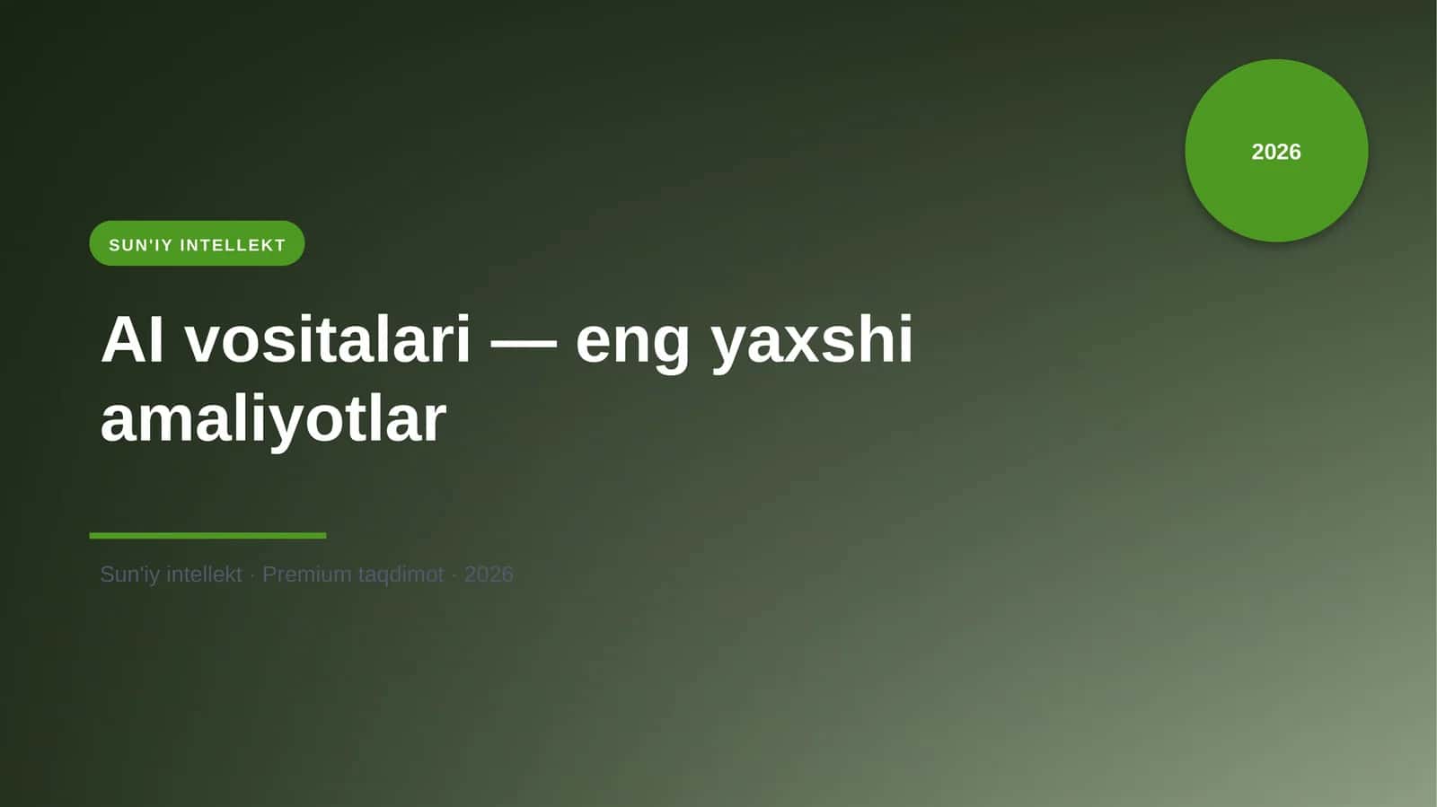 AI vositalari — eng yaxshi amaliyotlar 1