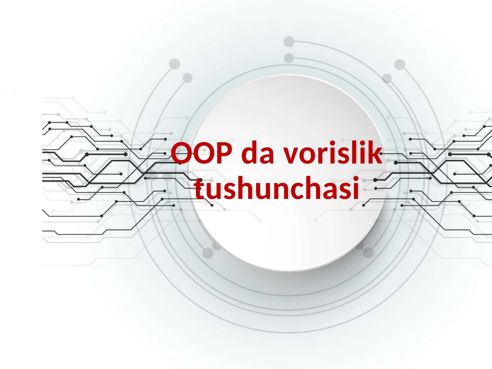 OOP da vorislik tushunchasi 1