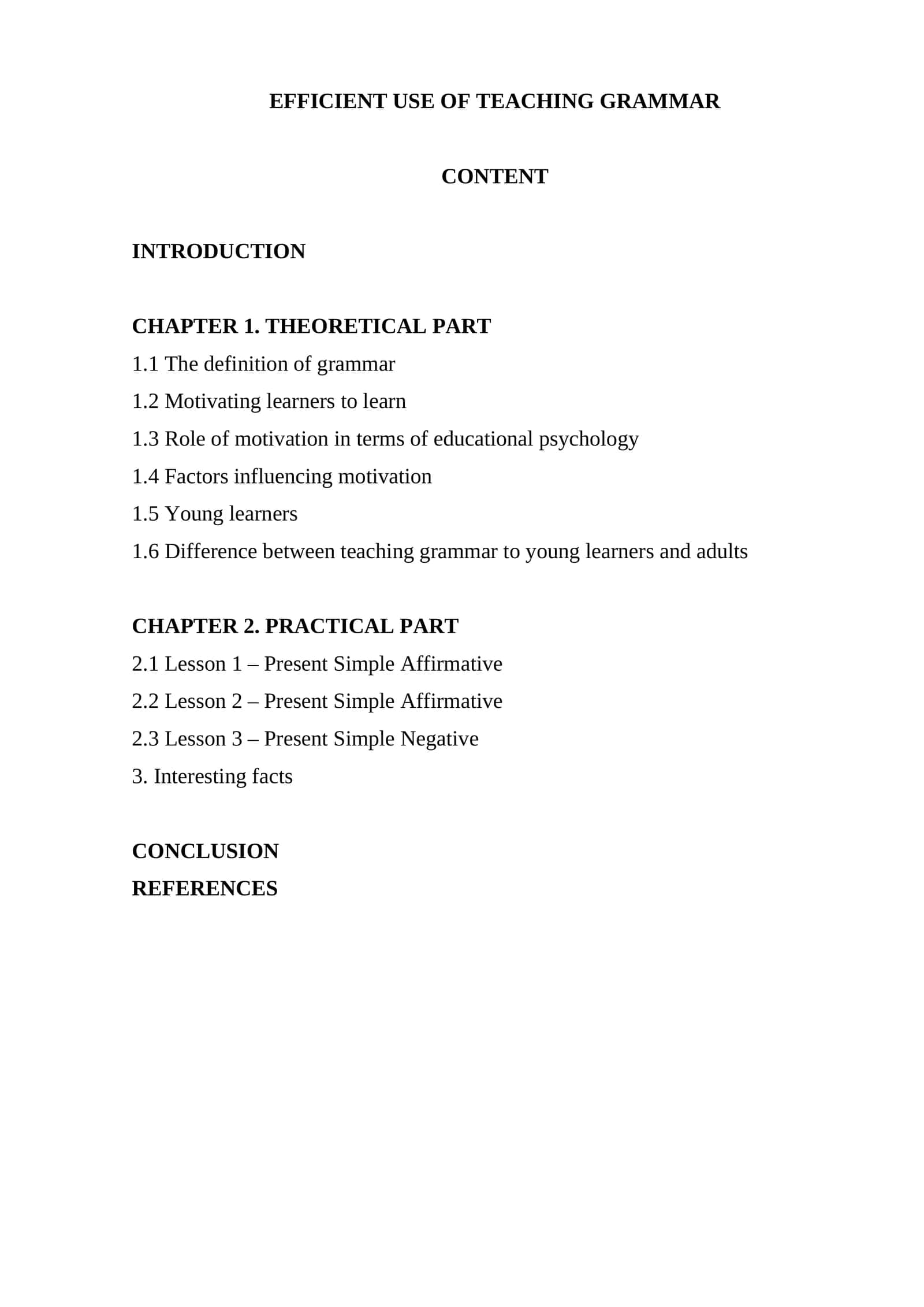 EFFICIENT USE OF TEACHING GRAMMAR 1