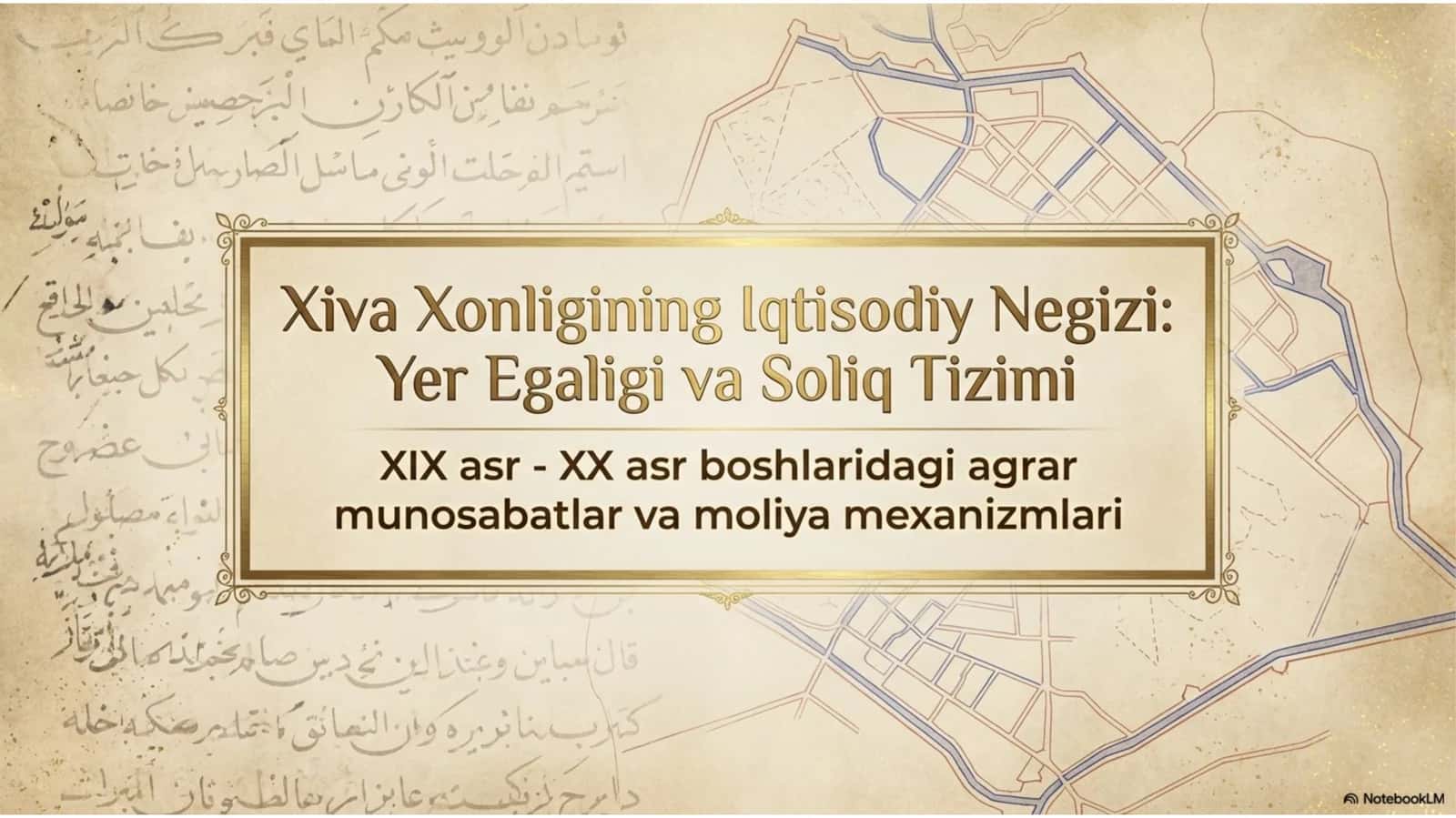 Xiva xonligida yer egaligi adno avsat aʼlotarix 1
