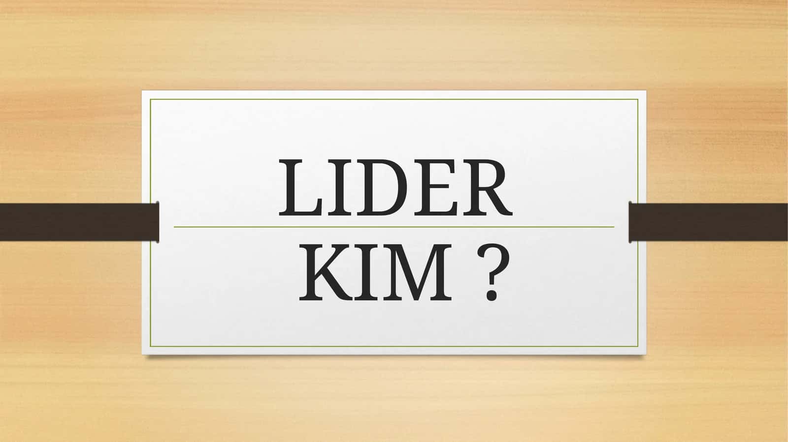 LIDER KIM? 1