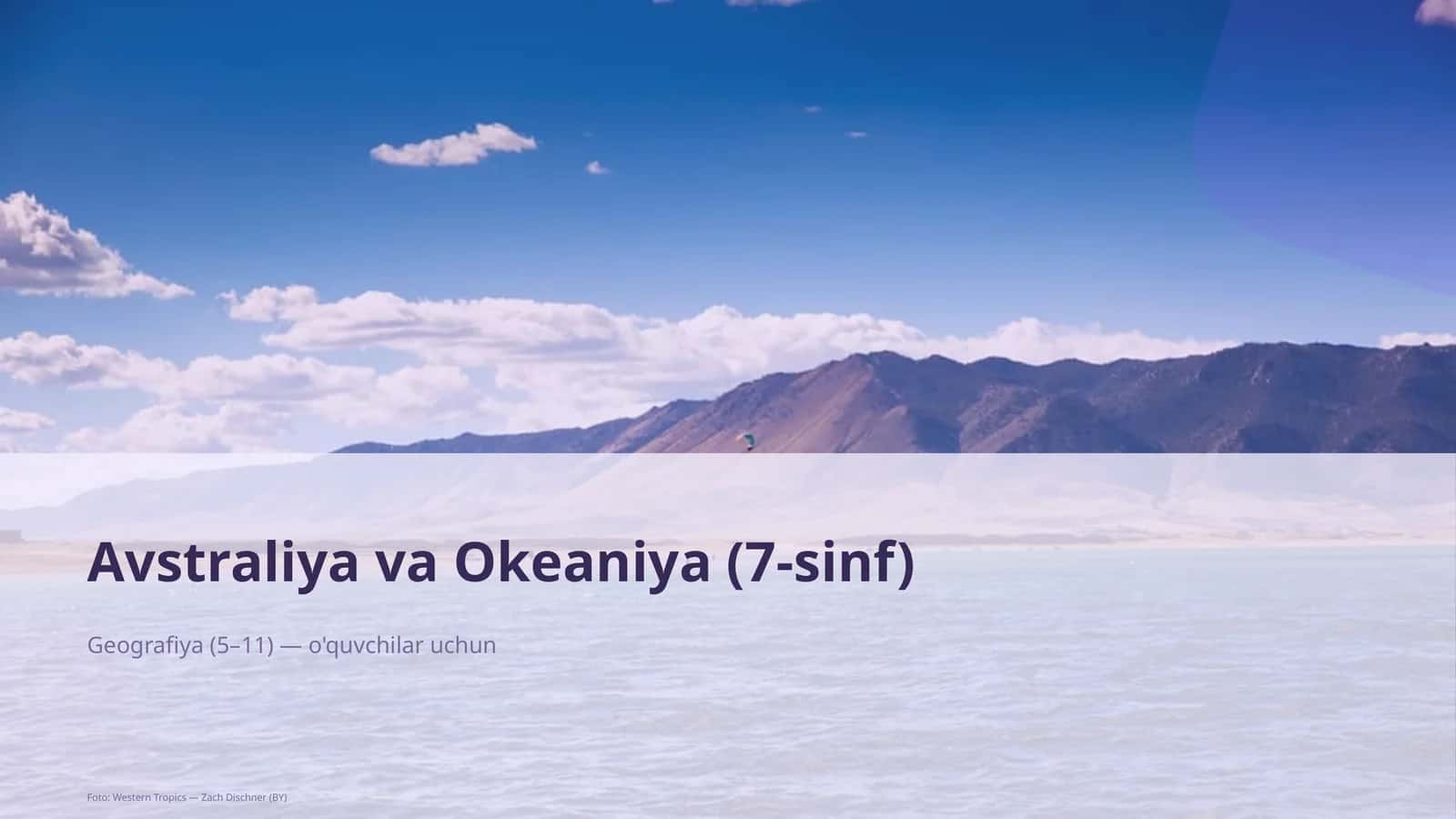 Avstraliya va Okeaniya (7-sinf) 1