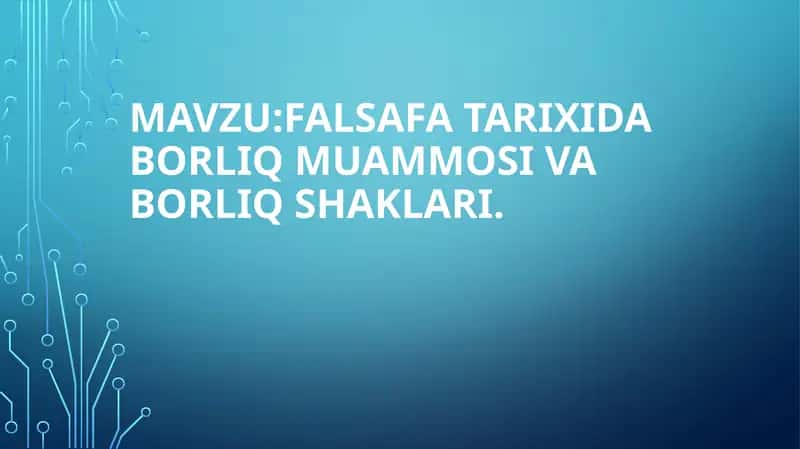 Falsafa tarixi 1