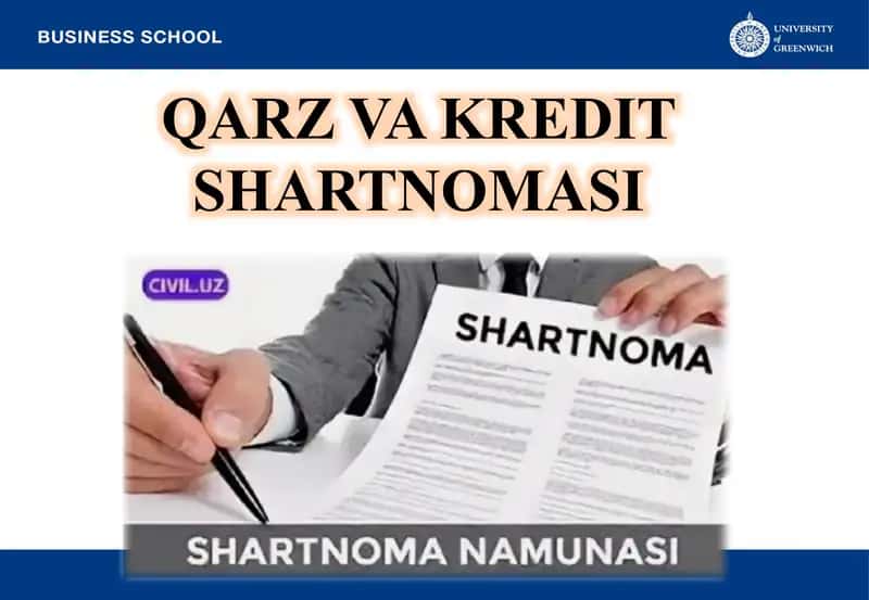 QARZ VA KREDITSHARTNOMASI 1