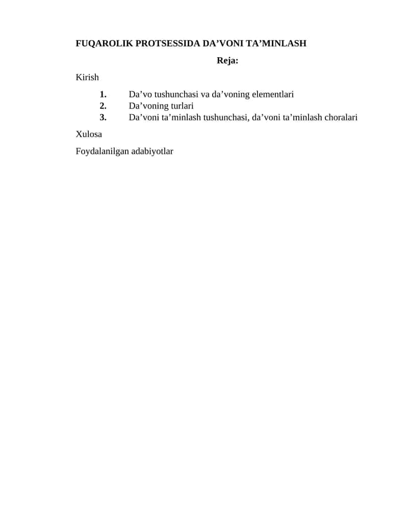 Da’vo protsessi 1