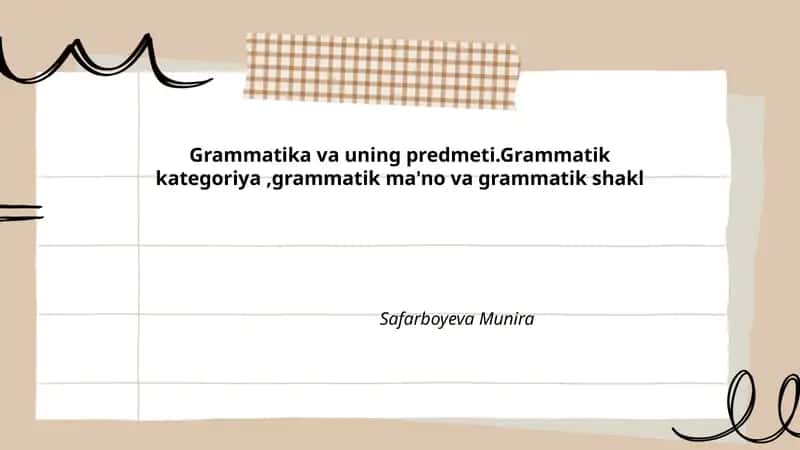 Grammatika va uning predmeti 1