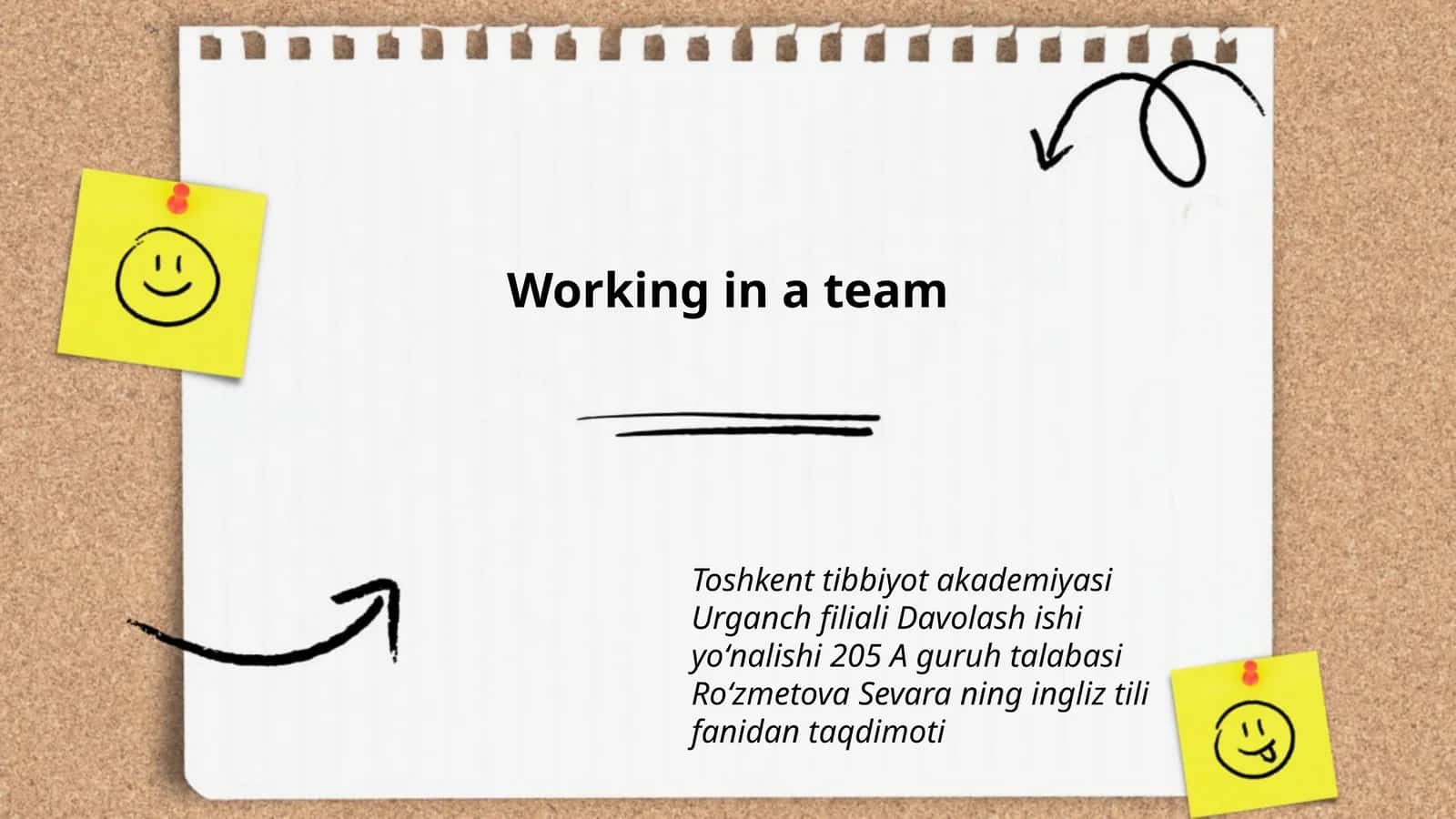 Working in a team 1