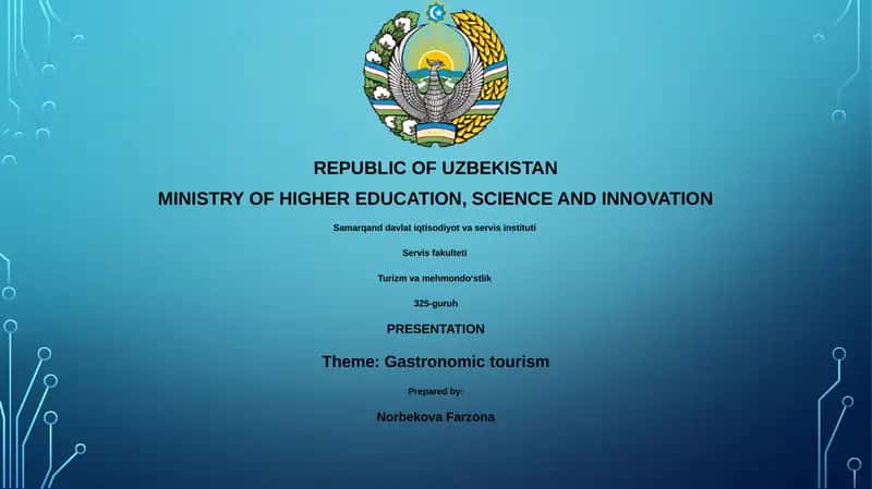 Gastronomic tourism 1
