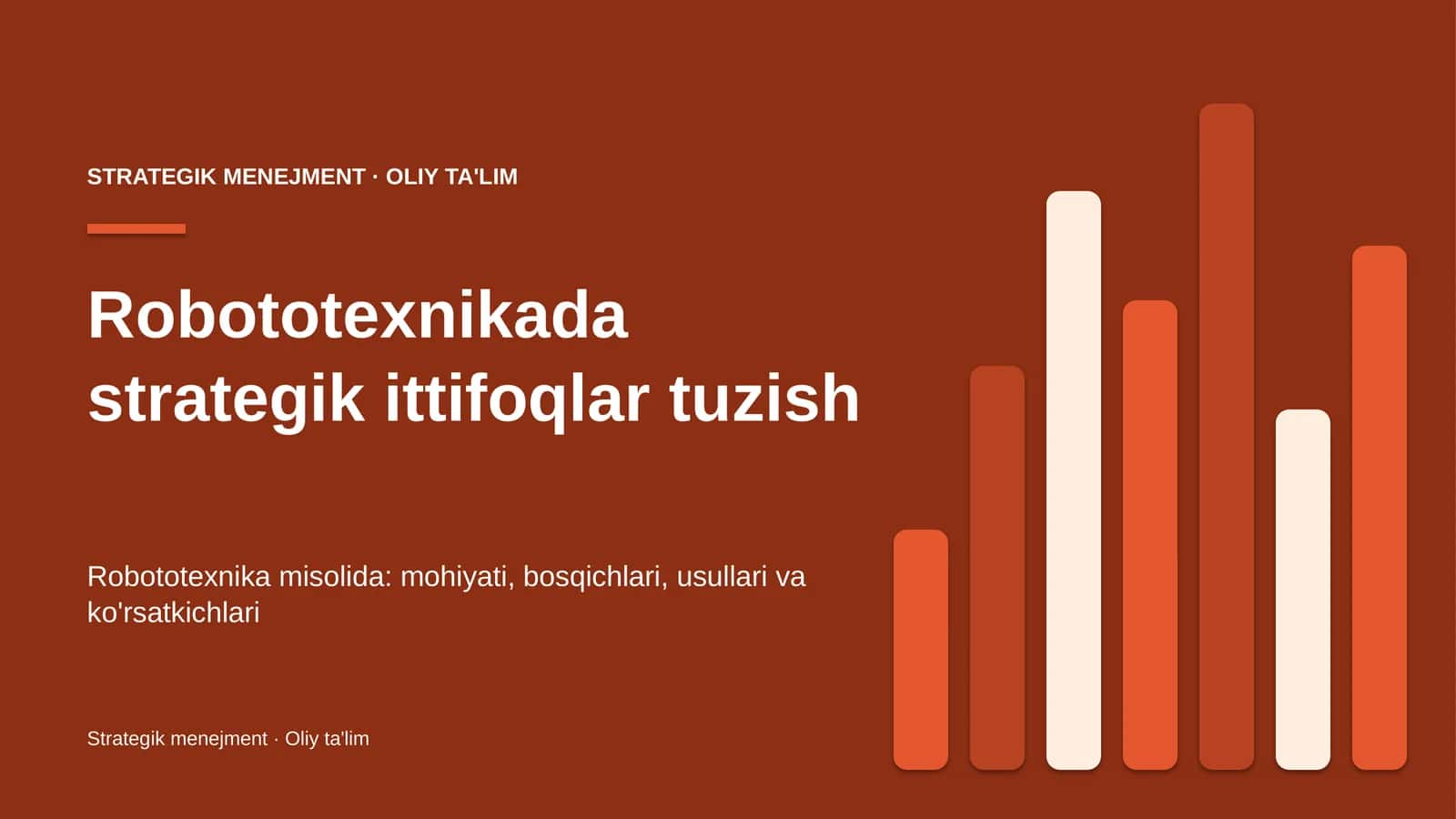 Robototexnikada strategik ittifoqlar tuzish 1