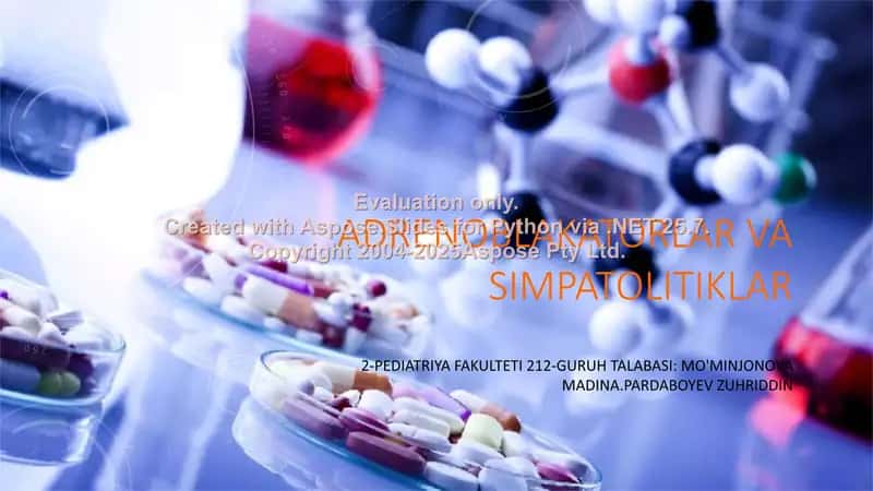 Adrenoblakatorlar va simpatolitiklar 1