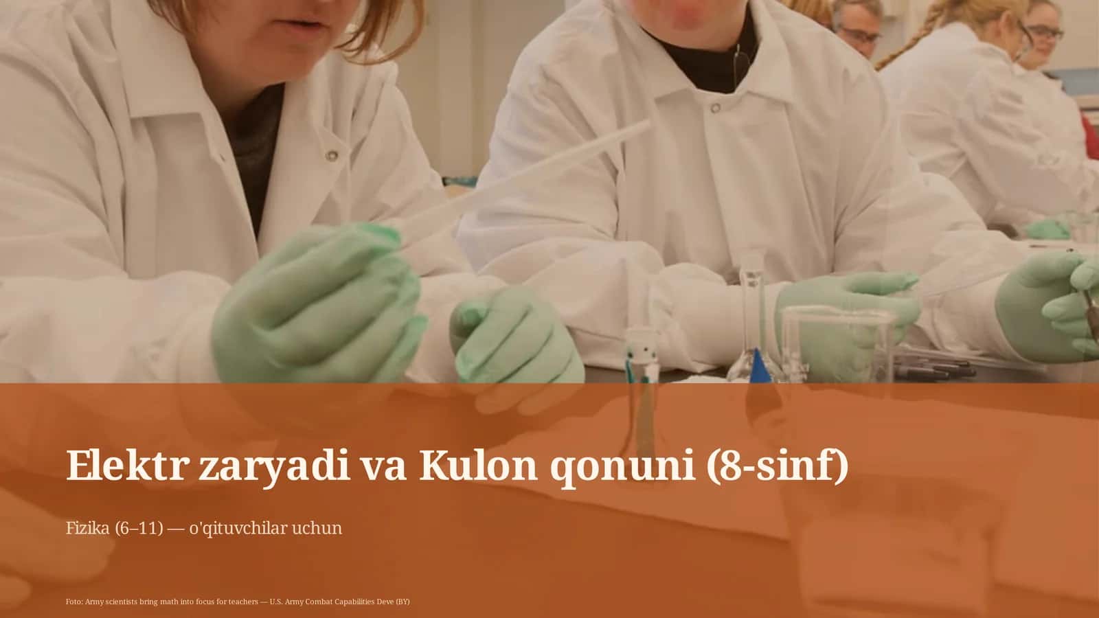 Elektr zaryadi va Kulon qonuni (8-sinf) 1