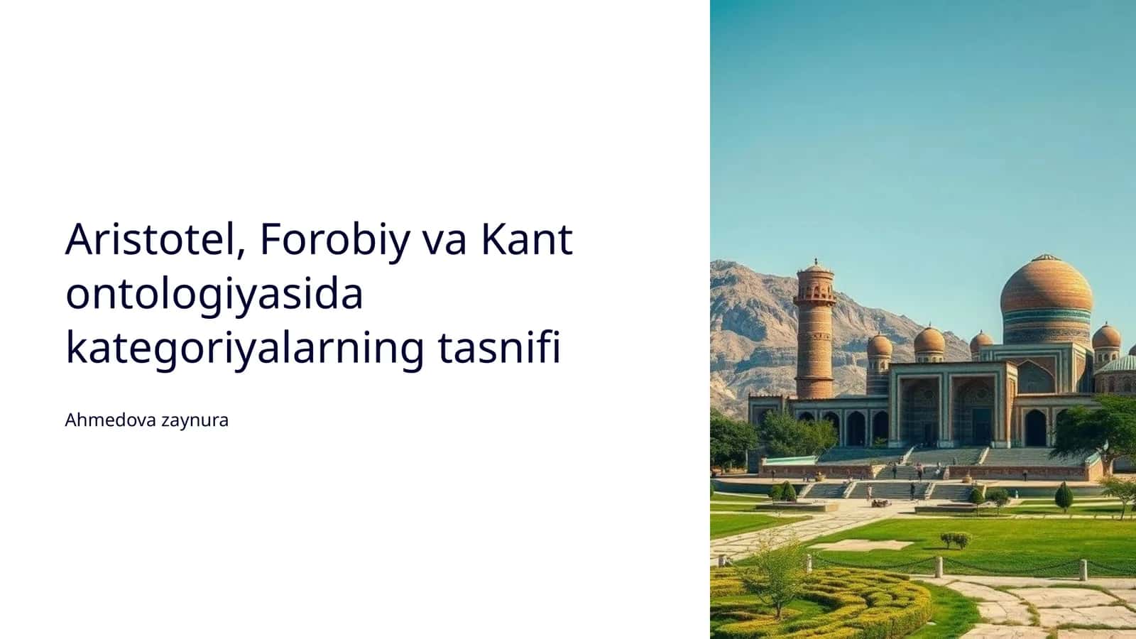 Aristotelning Kategoriyalari 1