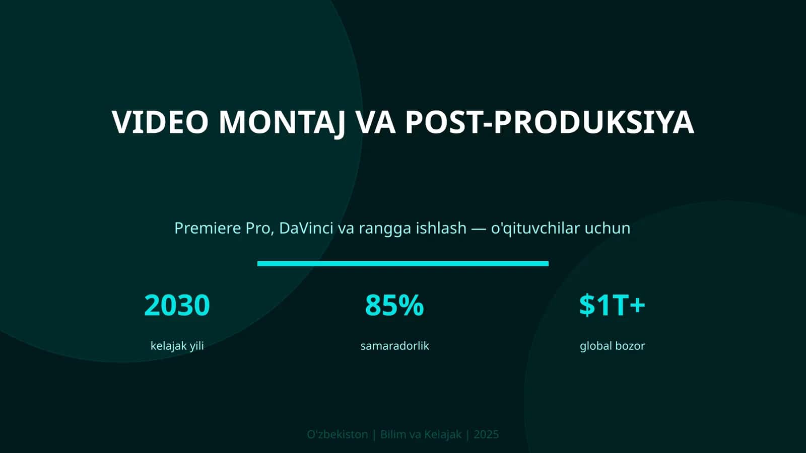 Montaj va Post-produksiya 1