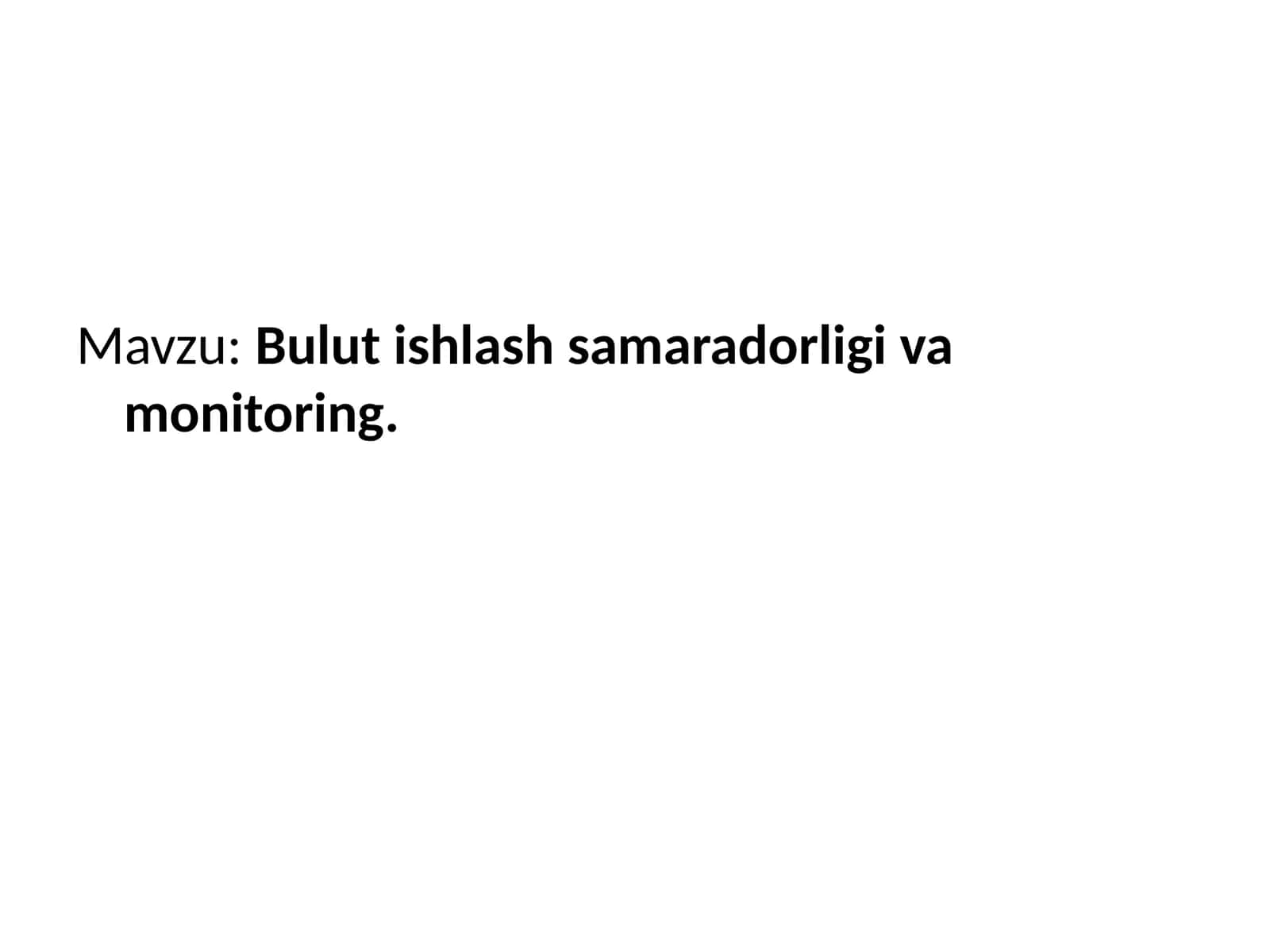 Bulutliishlash (Cloud Computing) 1