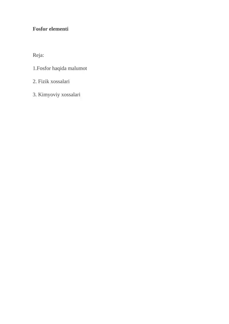 Fosfor 1