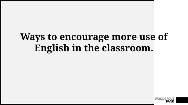 English Immersion Strategies 1
