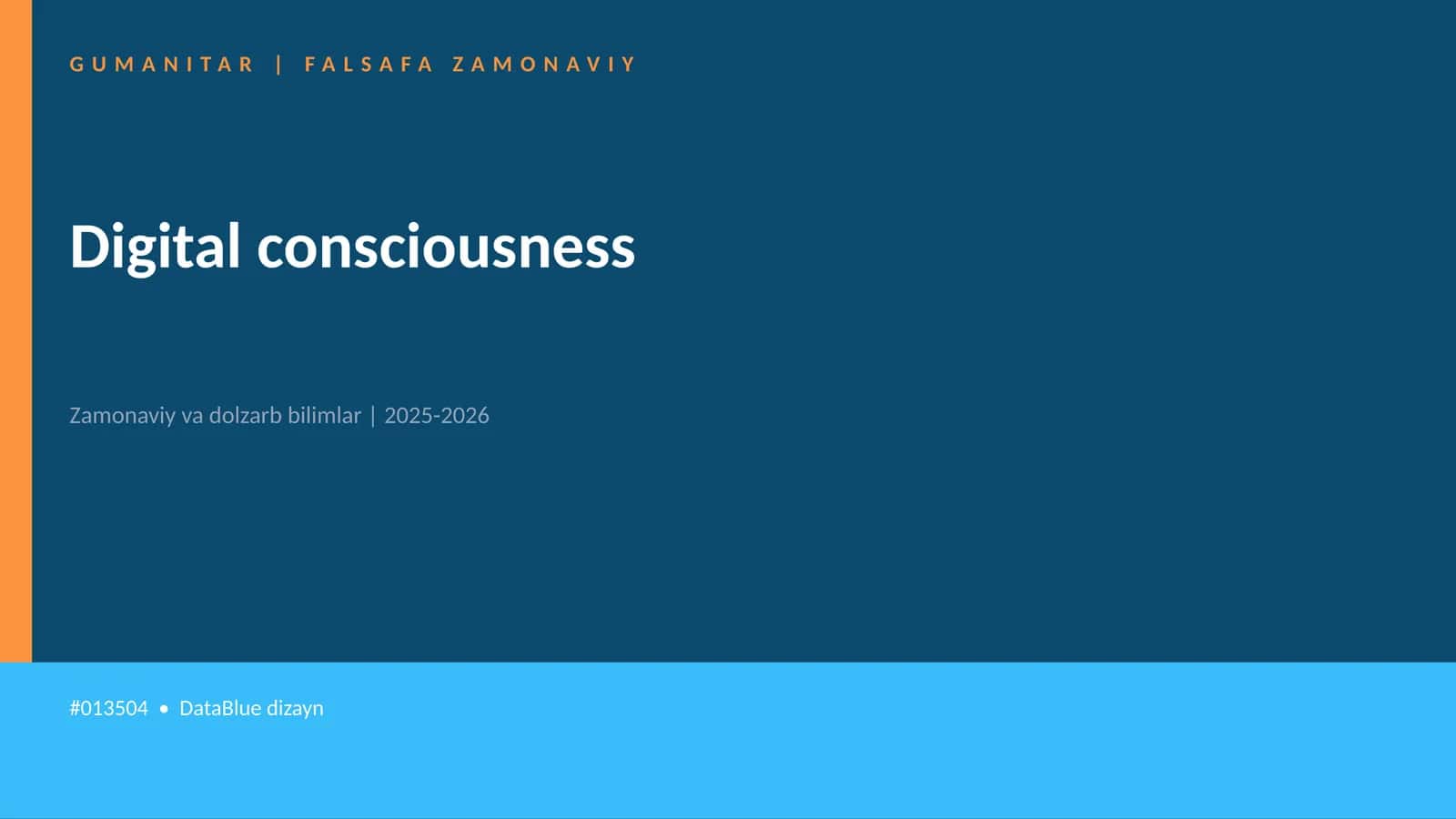Digital consciousness 1