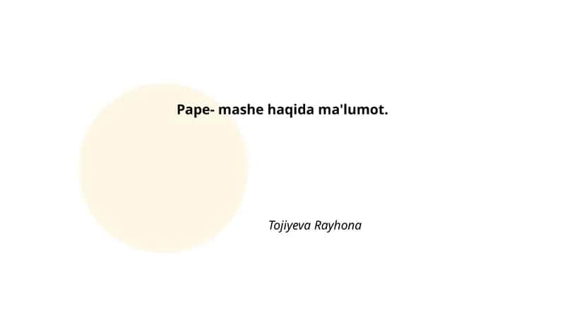 Pape-Mashe San'ati 1