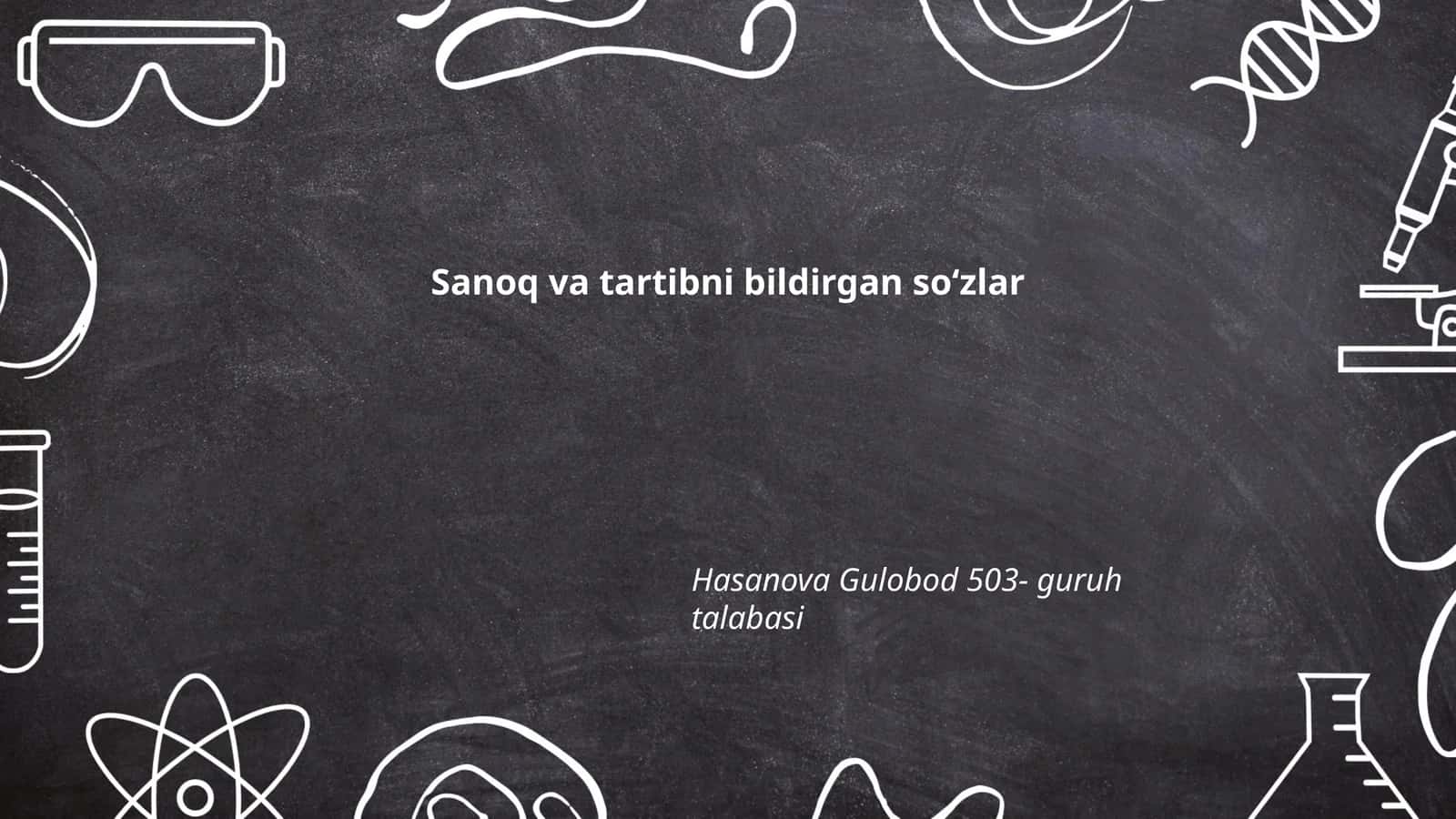 Asosiy (kardinal) sanoq sonlari 1