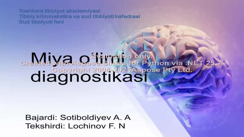 Miya o‘limi diagnostikasi 1