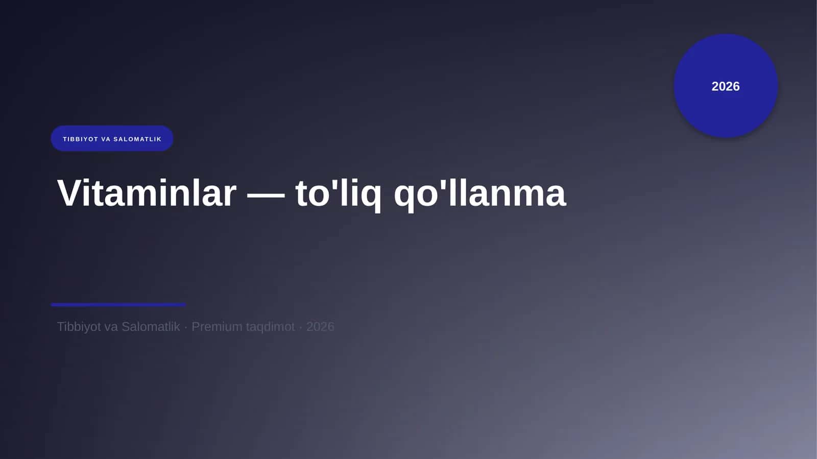 Vitaminlar — to'liq qo'llanma 1