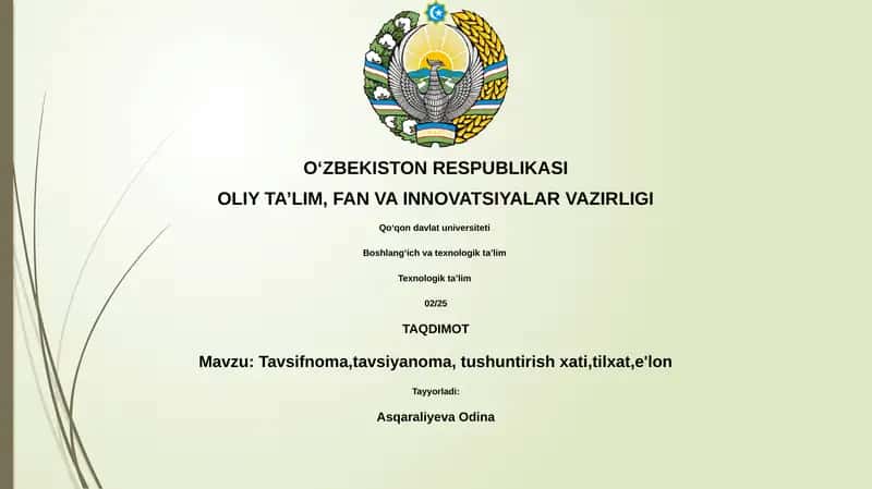 Ta'rif 1