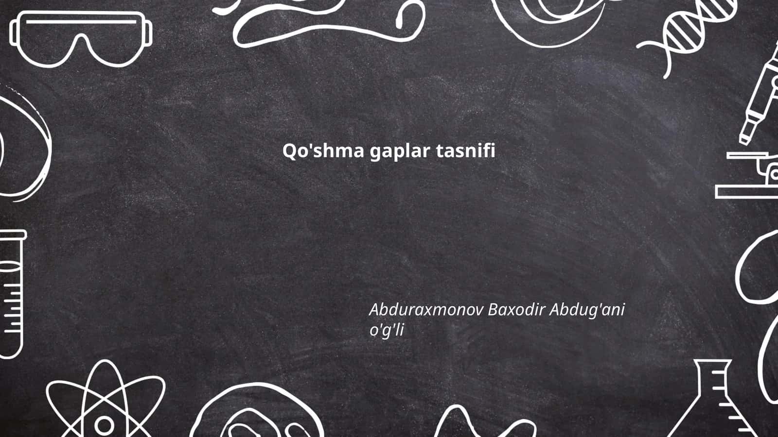 Qo'shma gaplar tasnifi 1