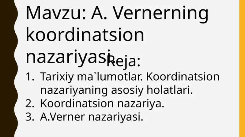 Koordinatsion birikmalar 1