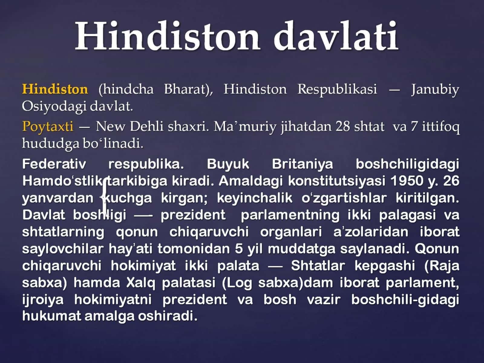 Hindiston davlati 1