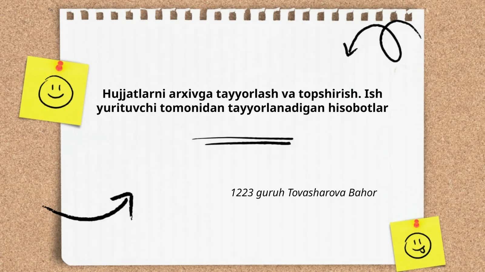 Hujjatlarni arxivga tayyorlash va topshirish 1