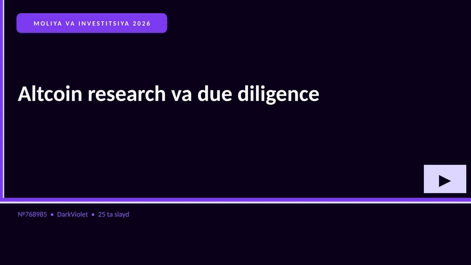 Altcoin Research va Due Diligence 1