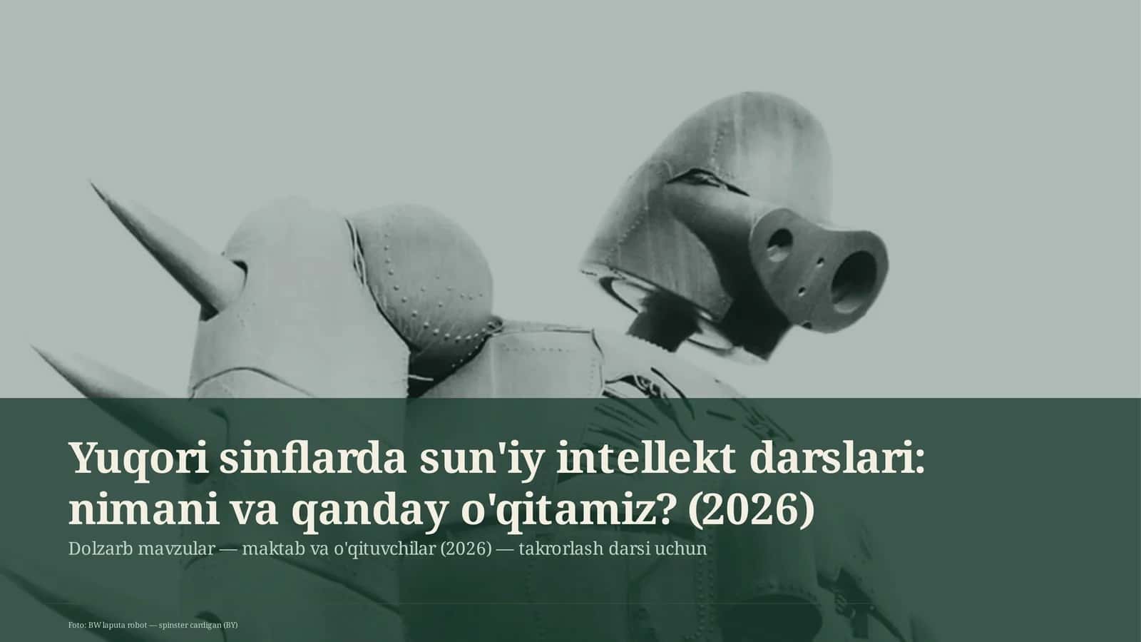Sun'iy intellekt darslari 1