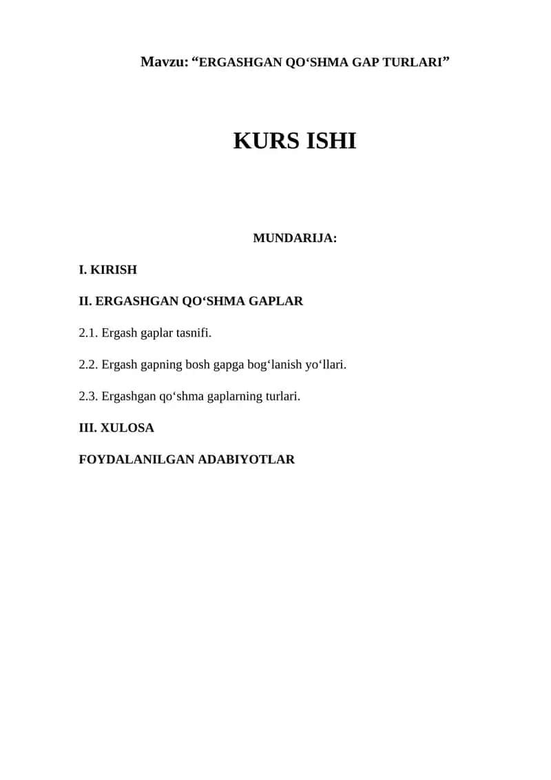 ERGASHGAN QO‘SHMA GAP TURLARI 1