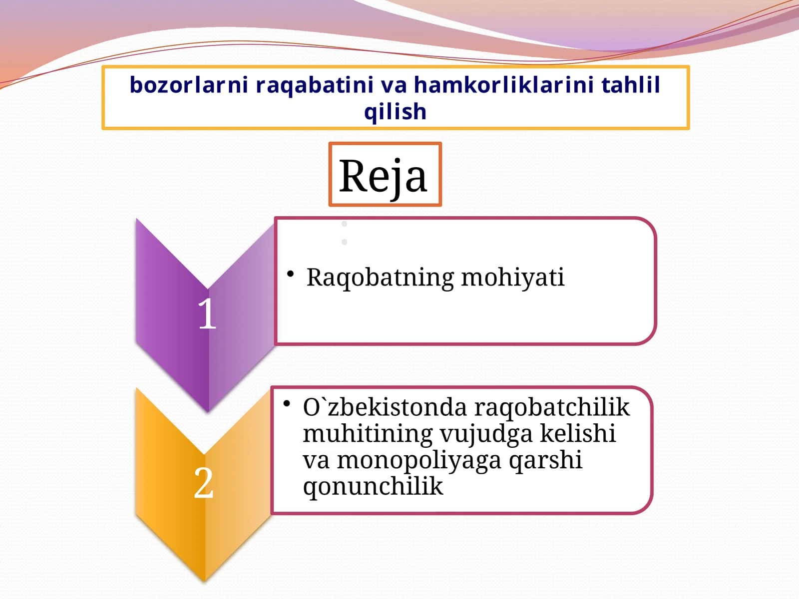 Raqobat va bozorlar 1