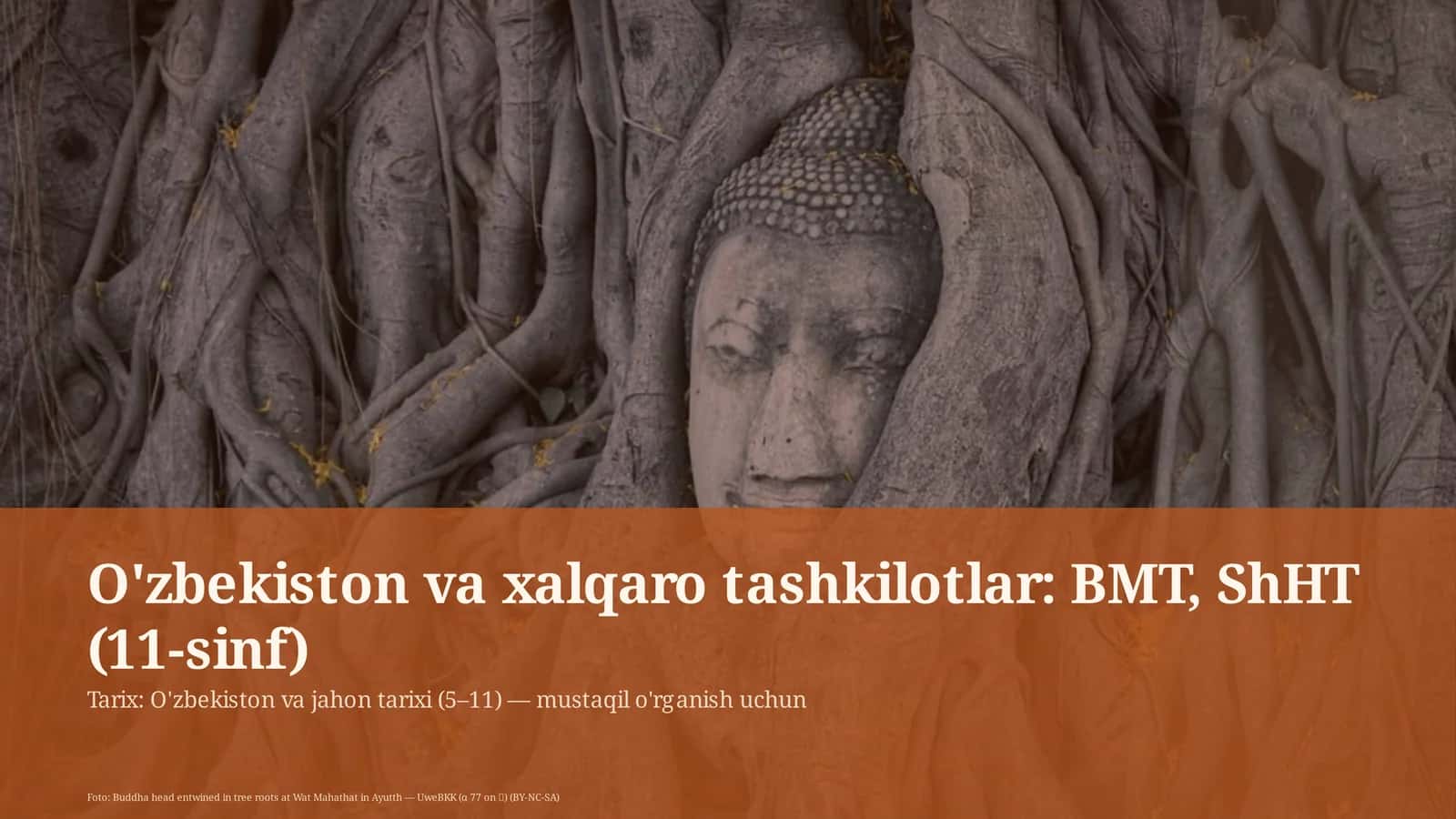 O'zbekiston va xalqaro tashkilotlar: BMT, ShHT (11-sinf) 1