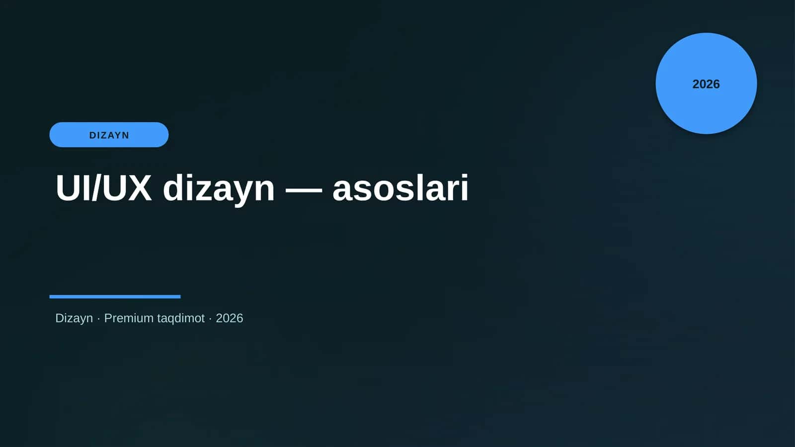 UI/UX dizayn — asoslari 1