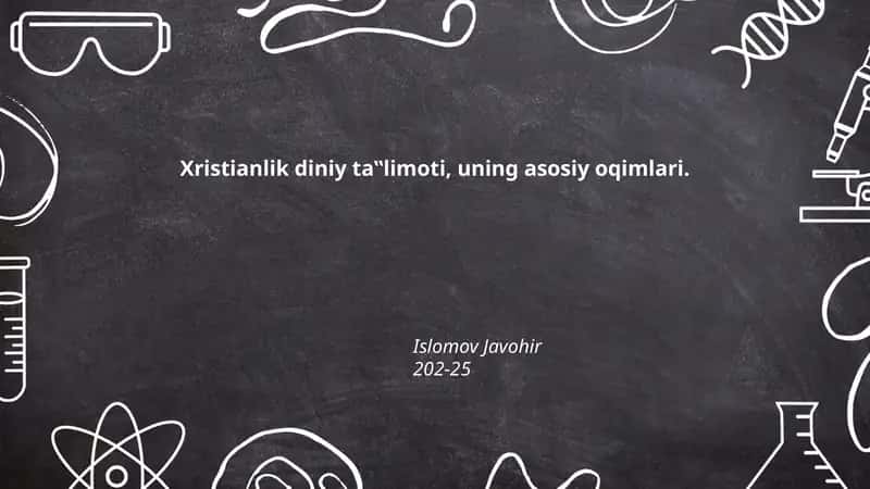 Xristianlik diniy ta‟limoti 1