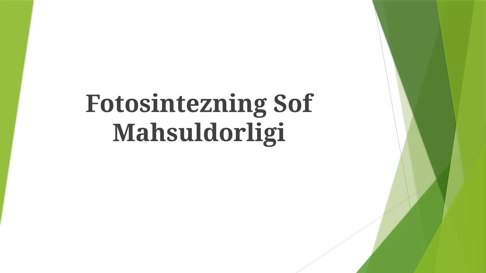 Sof Fotosintez 1