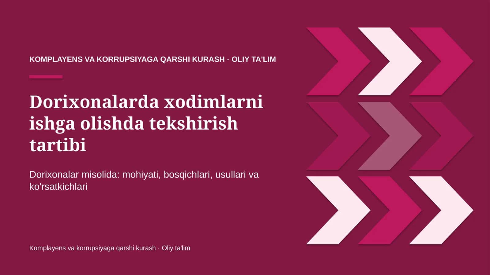 Dorixonalarda xodimlarni ishga olishda tekshirish tartibi 1