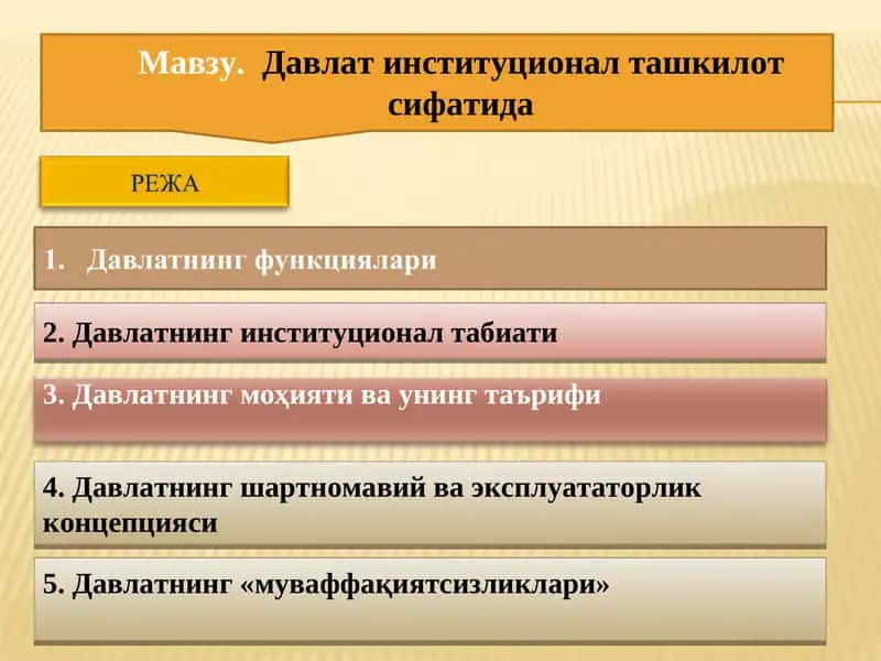 Давлатнинг институционал табиати 1